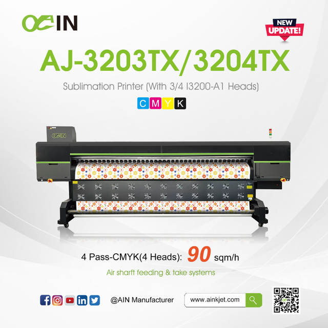 AJ-3202TX / 3204TX 3.2m Sublimation አታሚ