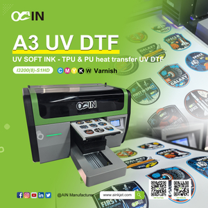 AINKJET AJ-A301 Многофункциональный планшетный УФ-принтер DTF + гибкая печать из ТПУ