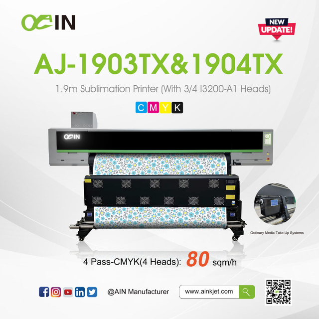 Impresora de sublimaci&oacute;n AJ-1903TX/1904TX de 1,9 m