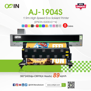 Impressora solvente ecol&oacute;gica de alta velocidade AJ-1904S 1,9 m 