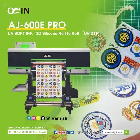 AJ-600E PRO UV DTF シリコーン熱転写フラットベッド プリンター