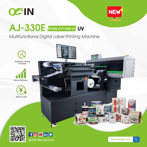 AINKJET AJ-330E Machine d'impression d'&eacute;tiquettes num&eacute;rique multifonctionnelle UV