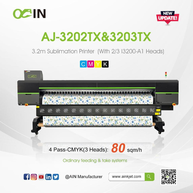 AJ-3202TX / 3203TX 2.3m Sublimation አታሚ