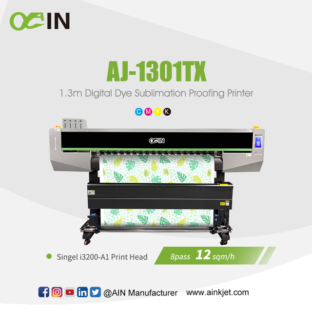 Stampante per prove di sublimazione digitale AINKJET AJ-1301TX da 1,3 m
