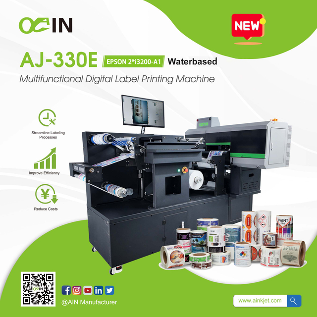 AINKJET AJ-330E 수성 다기능 디지털 라벨 인쇄기